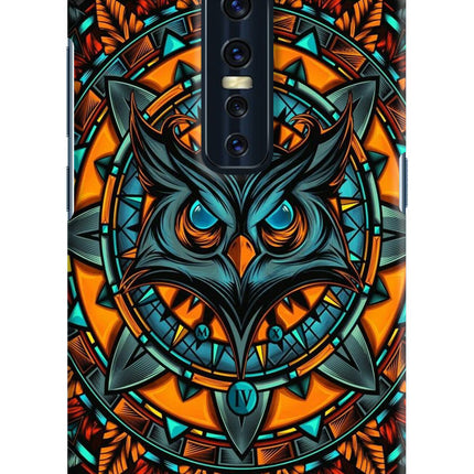 Angry Owl Art Vivo V17 Pro Hard Case Back Cover by Casekaro