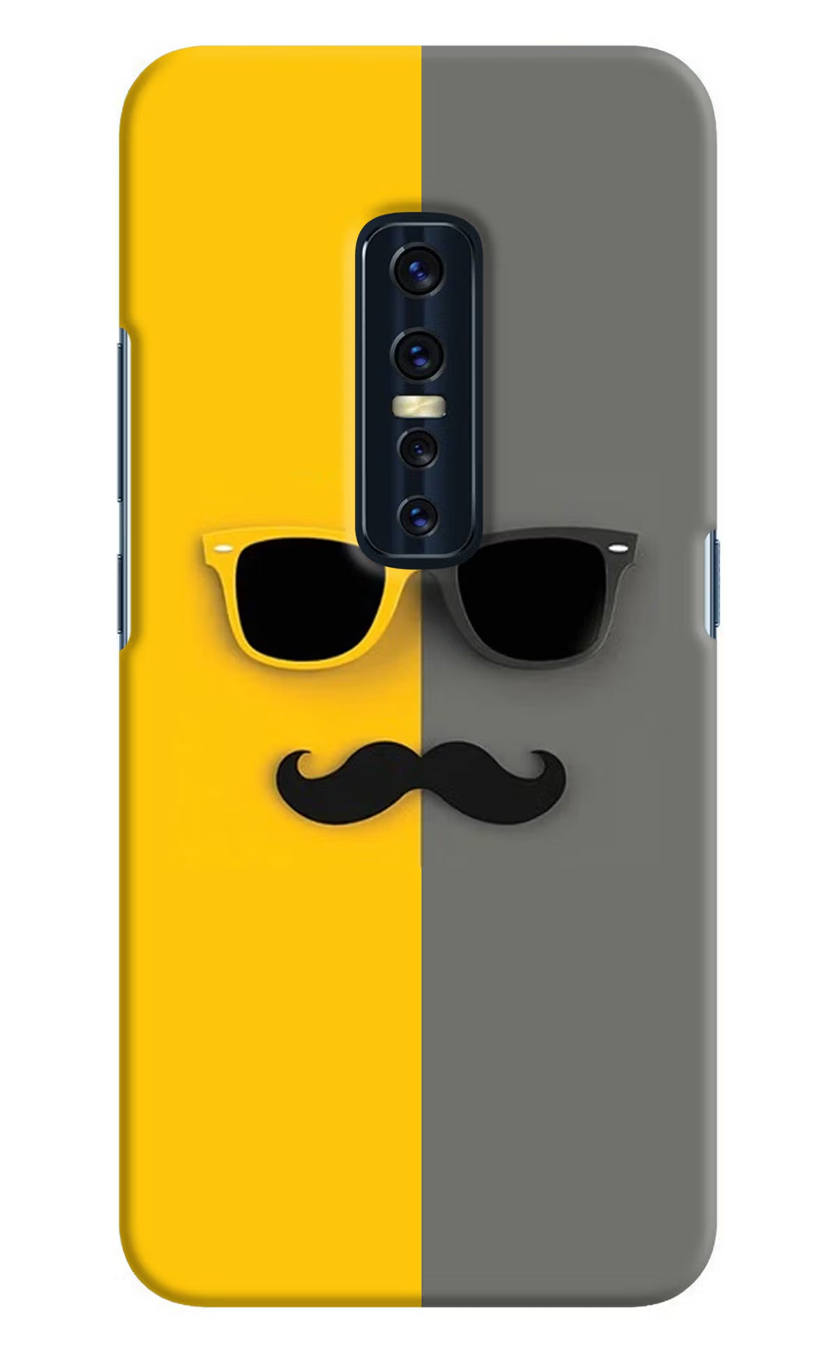 Sunglasses with Mustache Vivo V17 Pro Hard Case Back Cover by Casekaro