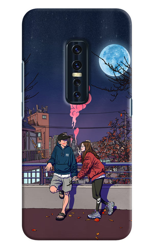 Chilling Couple Vivo V17 Pro Hard Case Back Cover by Casekaro