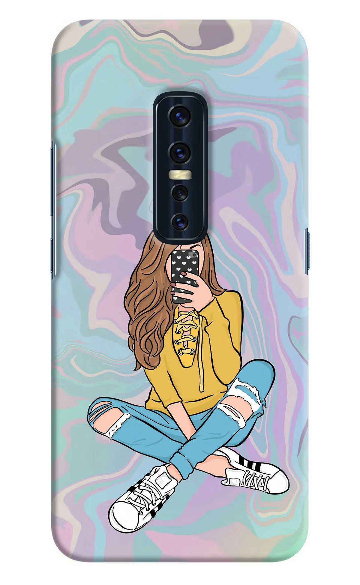 Selfie Girl Vivo V17 Pro Hard Case Back Cover by Casekaro