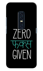 Zero Fucks Given Vivo V17 Pro Hard Case Back Cover by Casekaro