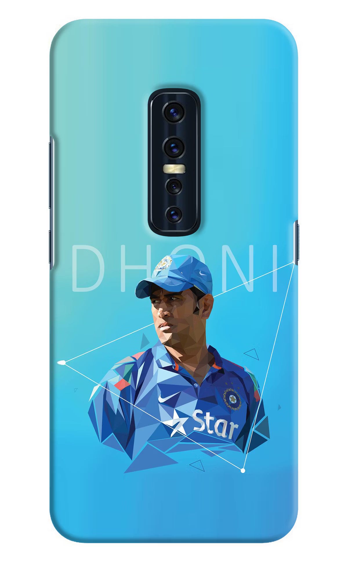 Dhoni Artwork Vivo V17 Pro Hard Case Back Cover by Casekaro