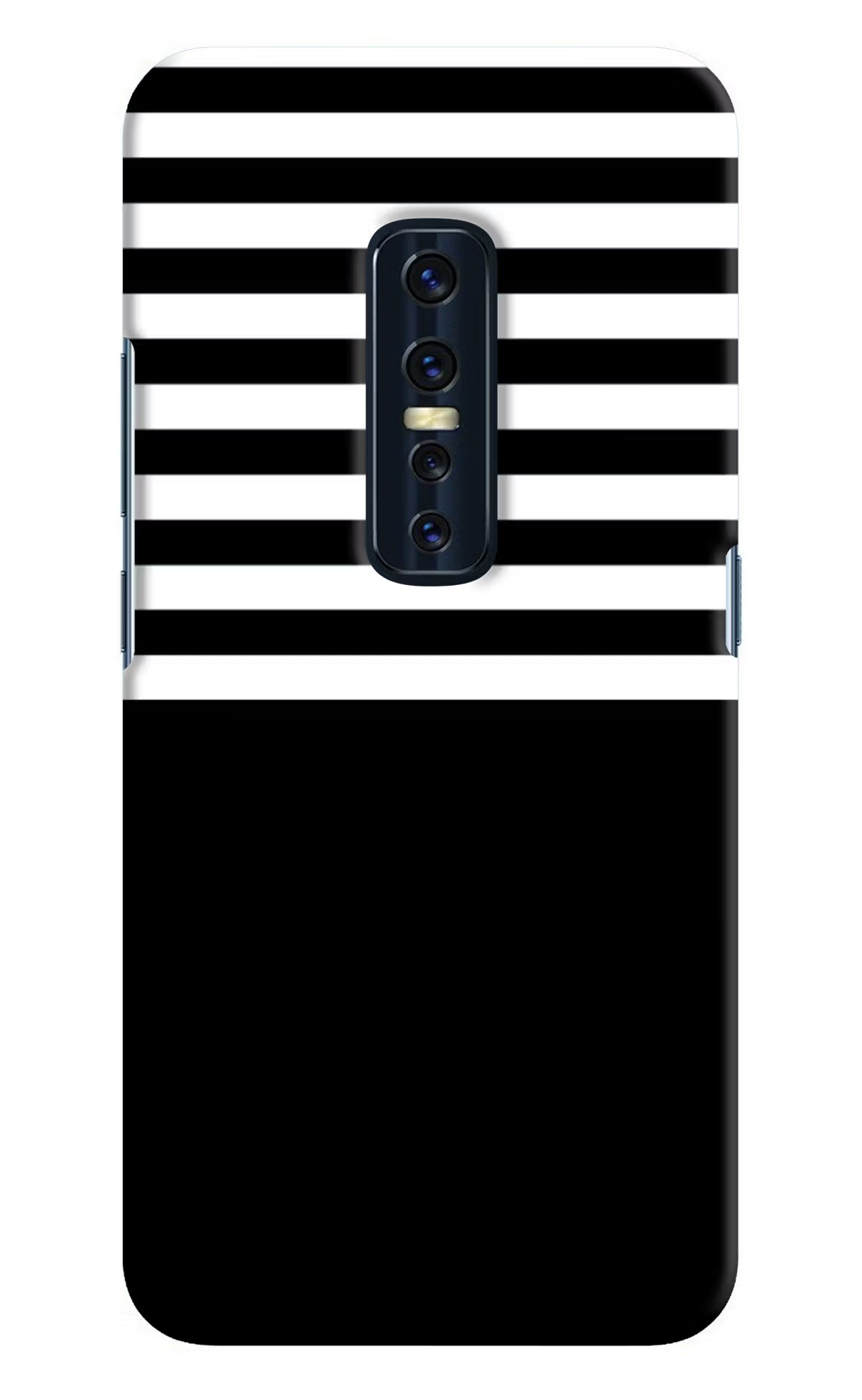 Black and White Print Vivo V17 Pro Hard Case Back Cover by Casekaro