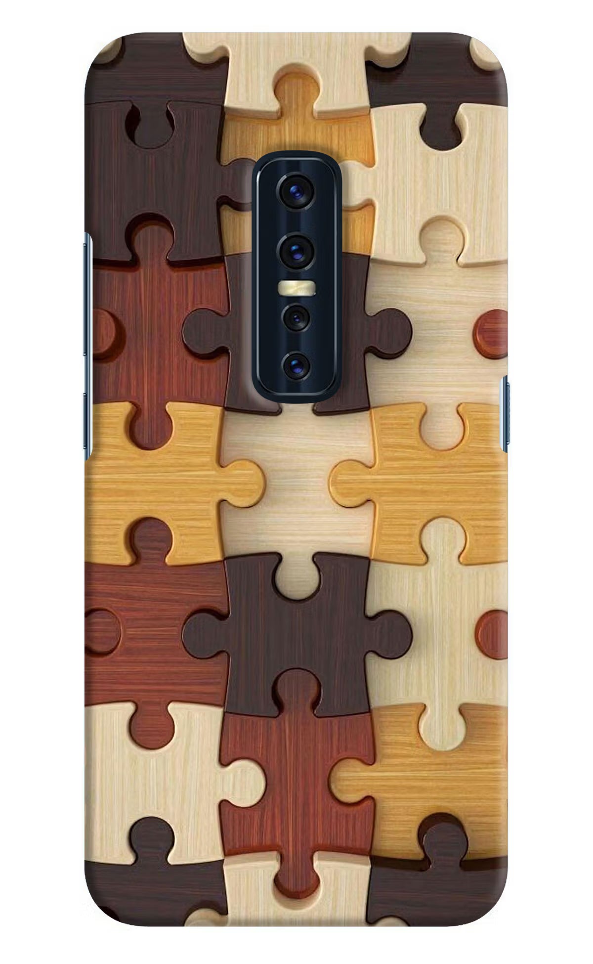 Wooden Puzzle Vivo V17 Pro Hard Case Back Cover by Casekaro