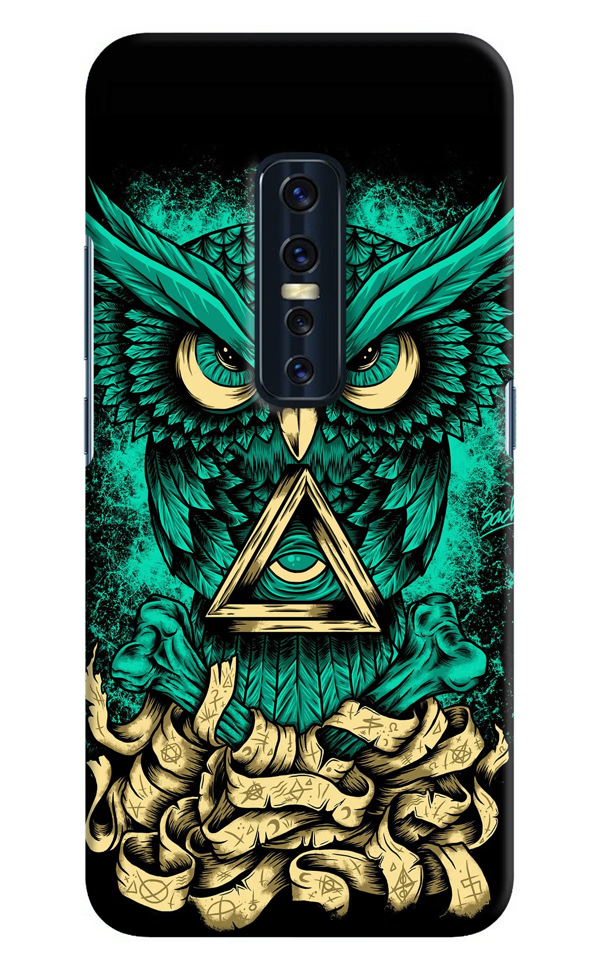 Green Owl Vivo V17 Pro Hard Case Back Cover by Casekaro
