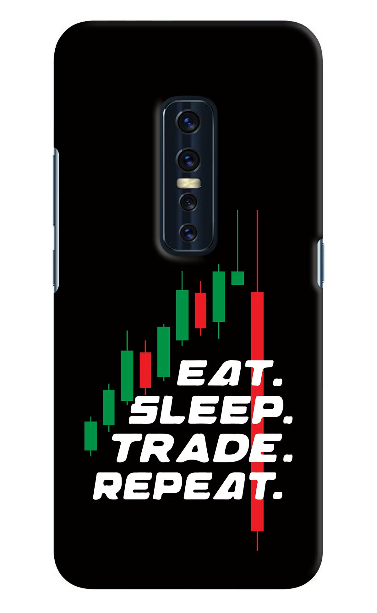 Eat Sleep Trade Repeat Vivo V17 Pro Hard Case Back Cover by Casekaro