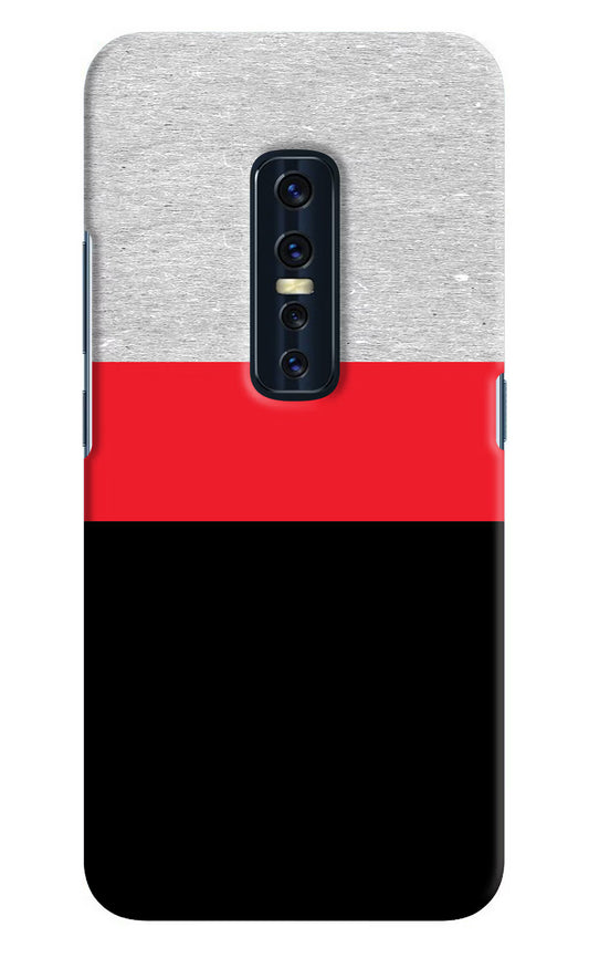 Tri Color Pattern Vivo V17 Pro Hard Case Back Cover by Casekaro
