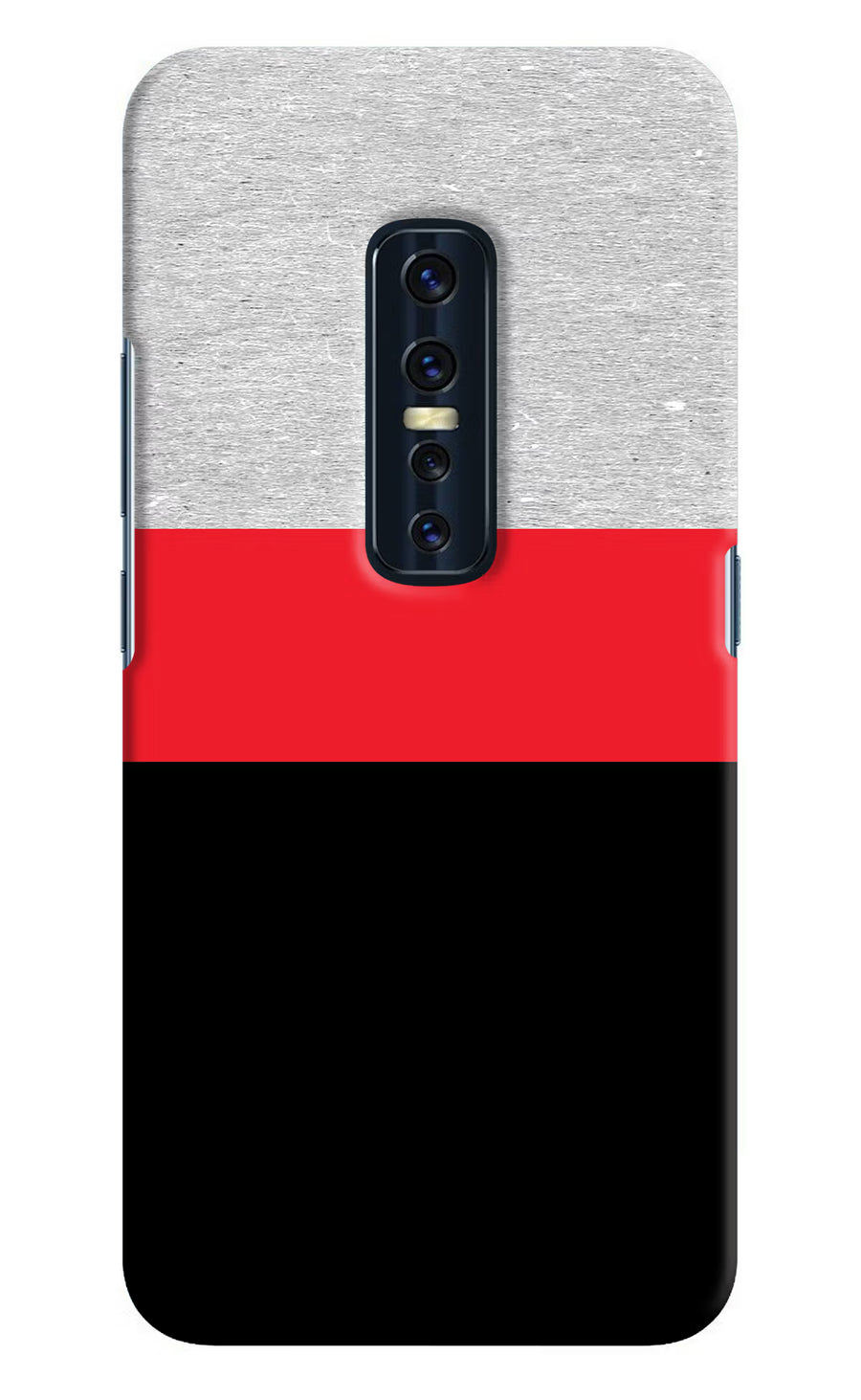 Tri Color Pattern Vivo V17 Pro Back Cover, Hard case