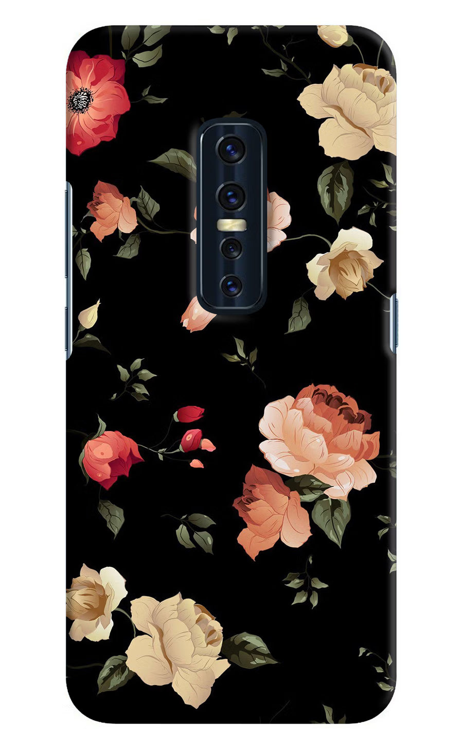 Flowers Vivo V17 Pro Back Cover, Hard case