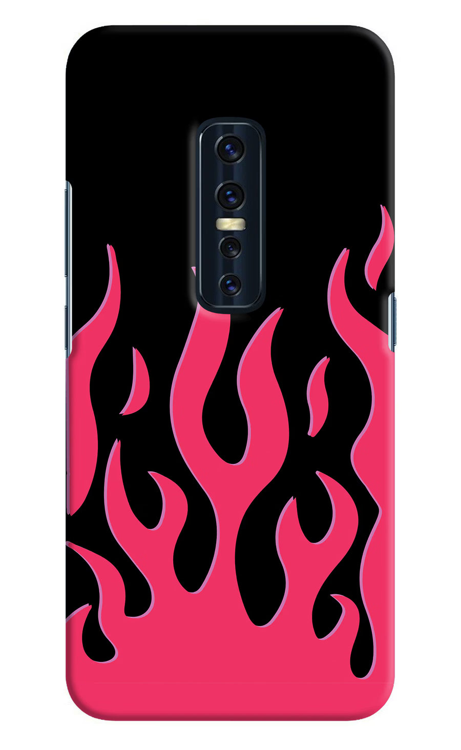 Fire Flames Vivo V17 Pro Back Cover, Hard case