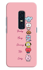 BTS names Vivo V17 Pro Hard Case Back Cover by Casekaro