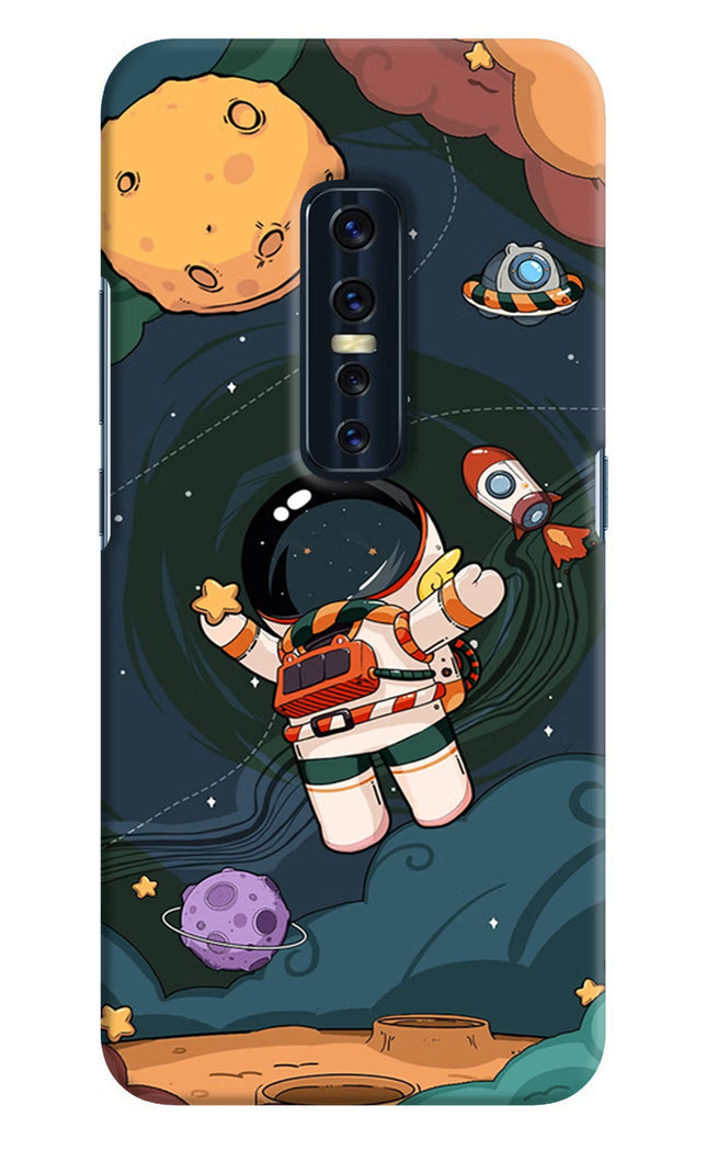 Cartoon Astronaut Vivo V17 Pro Hard Case Back Cover by Casekaro
