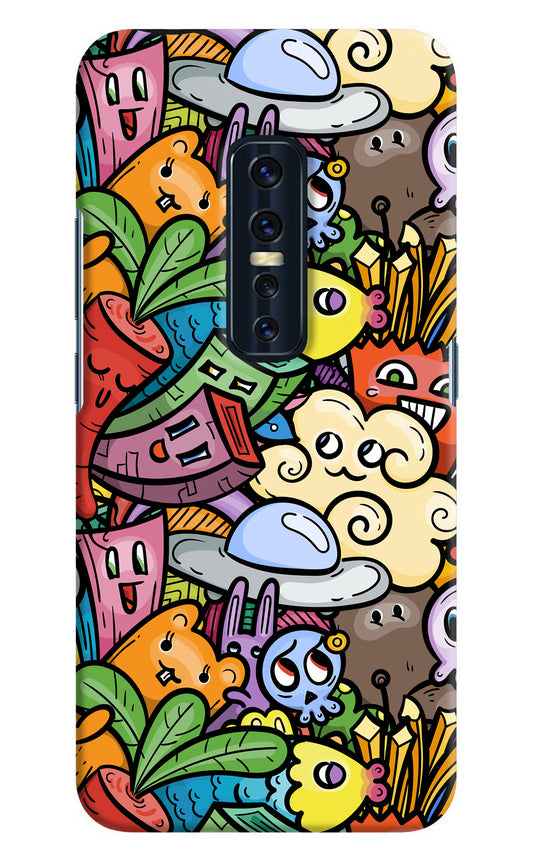 Veggie Doodle Vivo V17 Pro Hard Case Back Cover by Casekaro