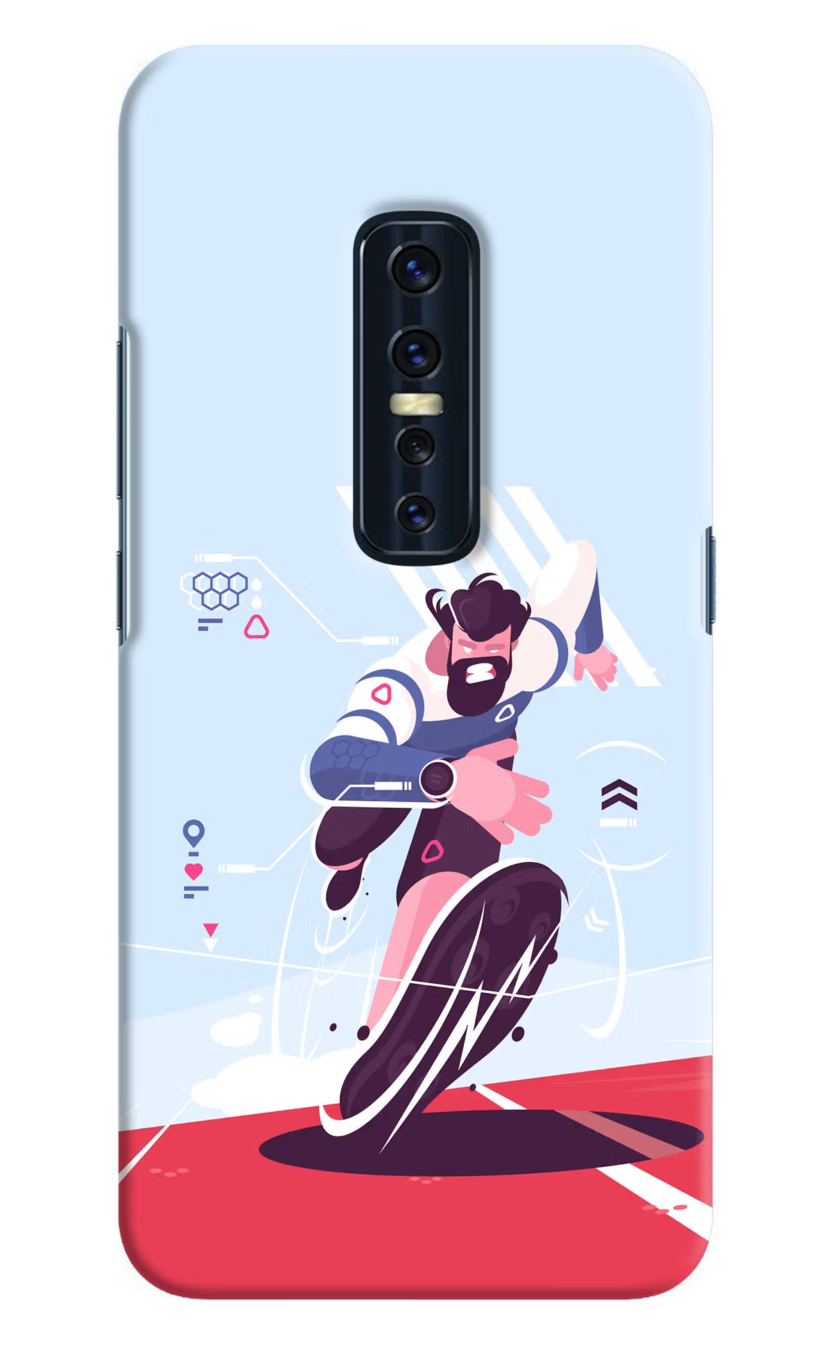 Run Pro Vivo V17 Pro Hard Case Back Cover by Casekaro