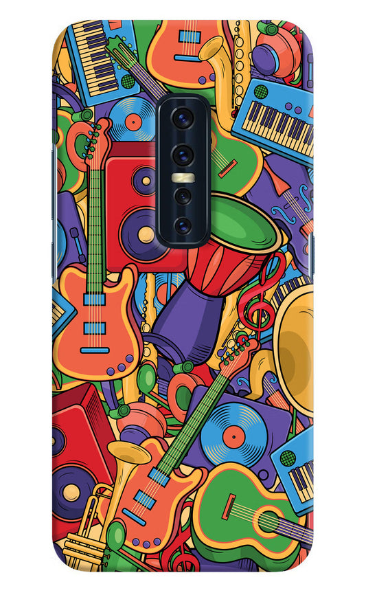 Music Instrument Doodle Vivo V17 Pro Hard Case Back Cover by Casekaro
