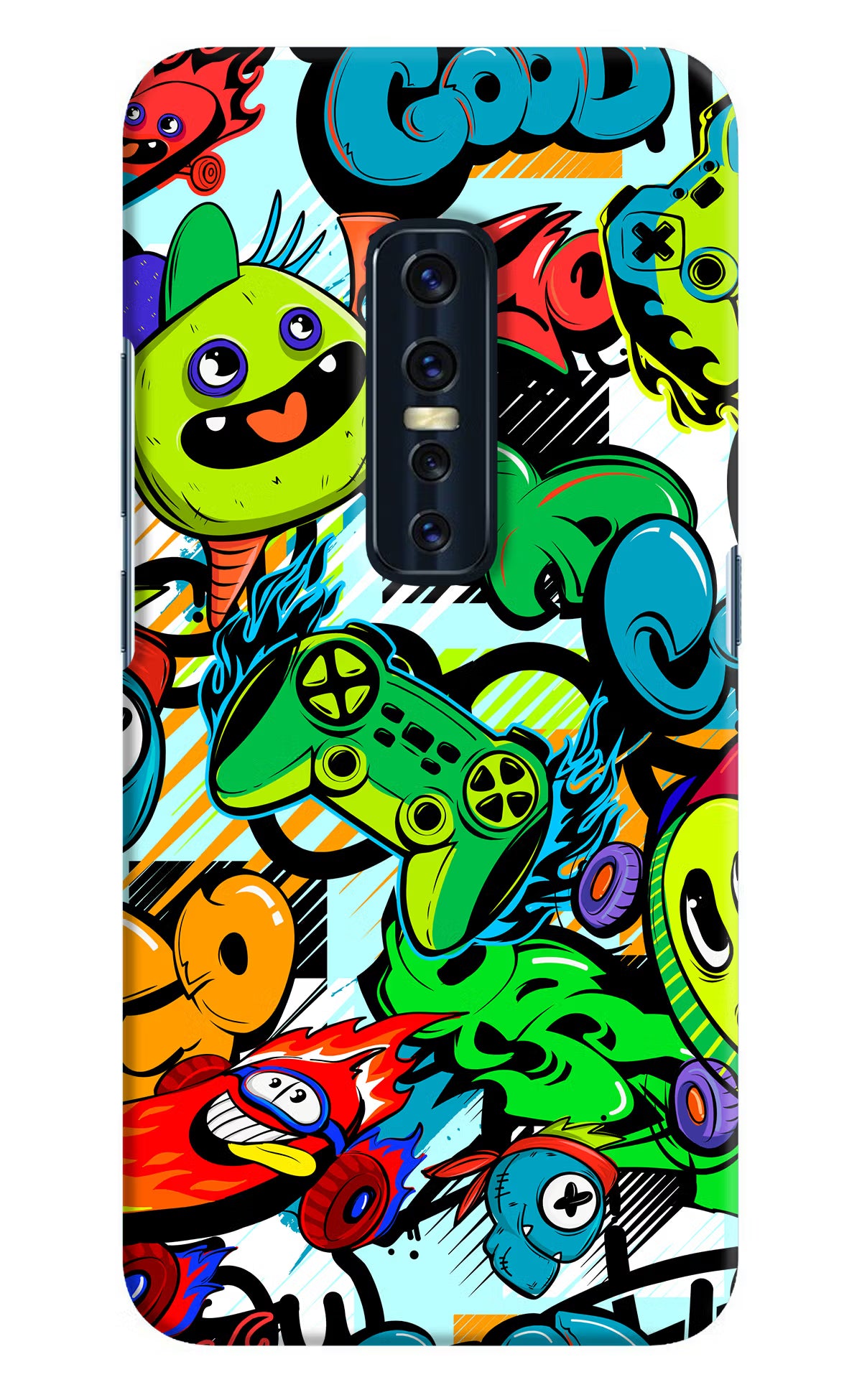 Game Doodle Vivo V17 Pro Hard Case Back Cover by Casekaro