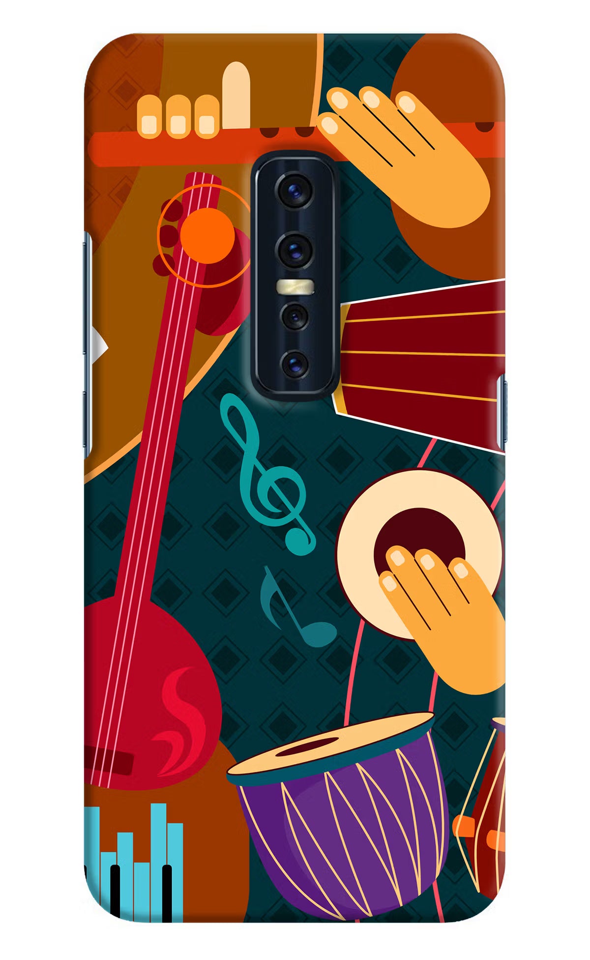 Music Instrument Vivo V17 Pro Hard Case Back Cover by Casekaro