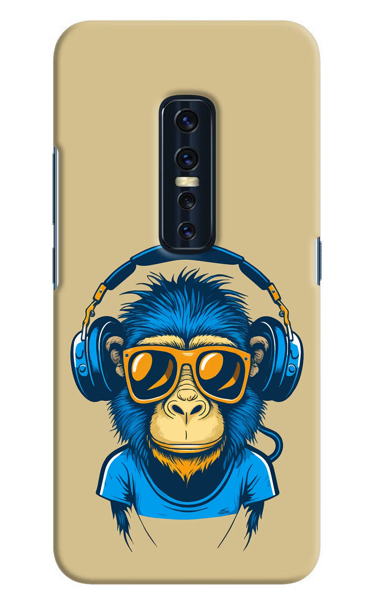 Monkey Headphone Vivo V17 Pro Hard Case Back Cover by Casekaro
