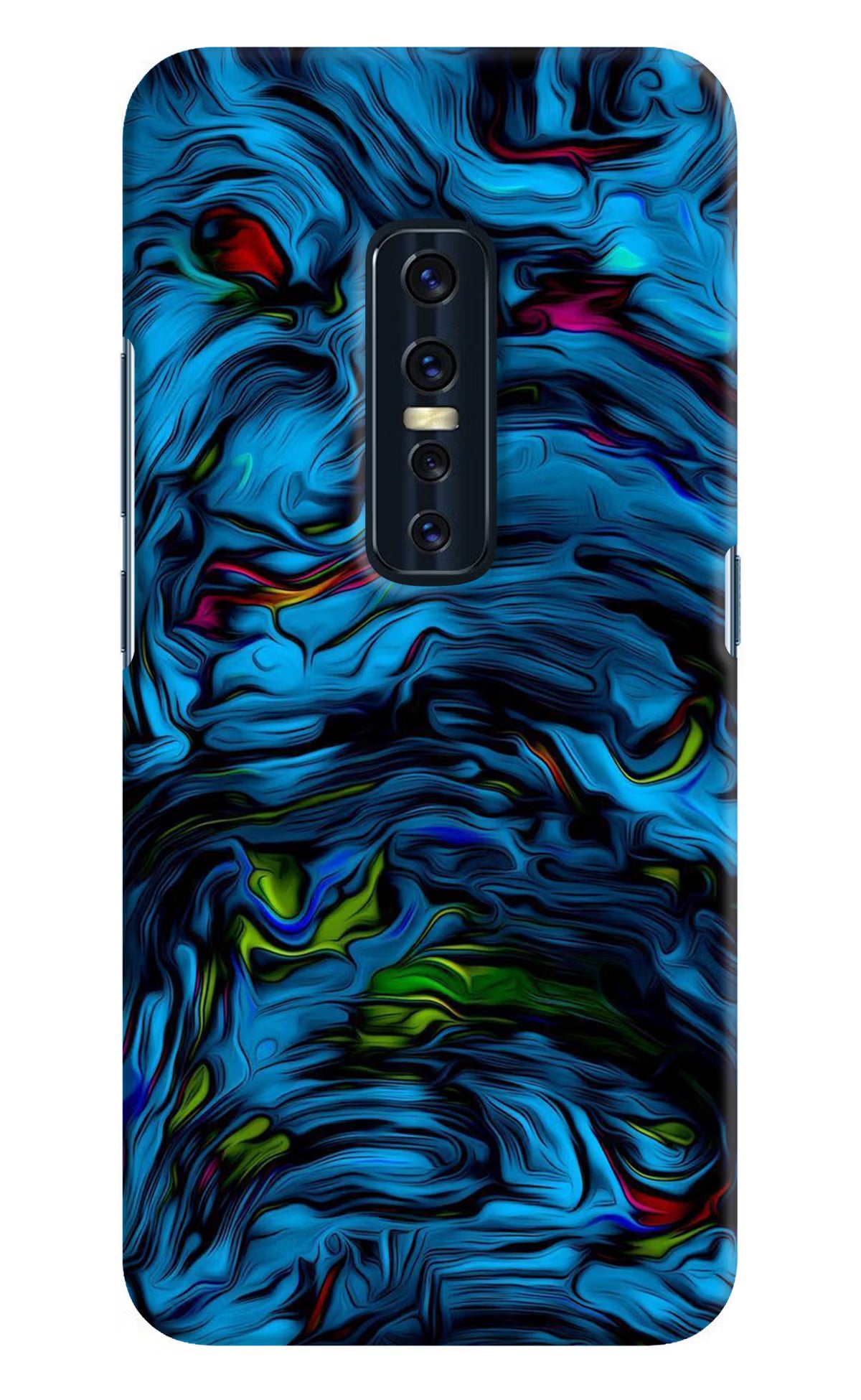 Dark Blue Abstract Vivo V17 Pro Hard Case Back Cover by Casekaro