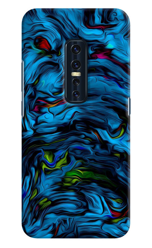 Dark Blue Abstract Vivo V17 Pro Hard Case Back Cover by Casekaro