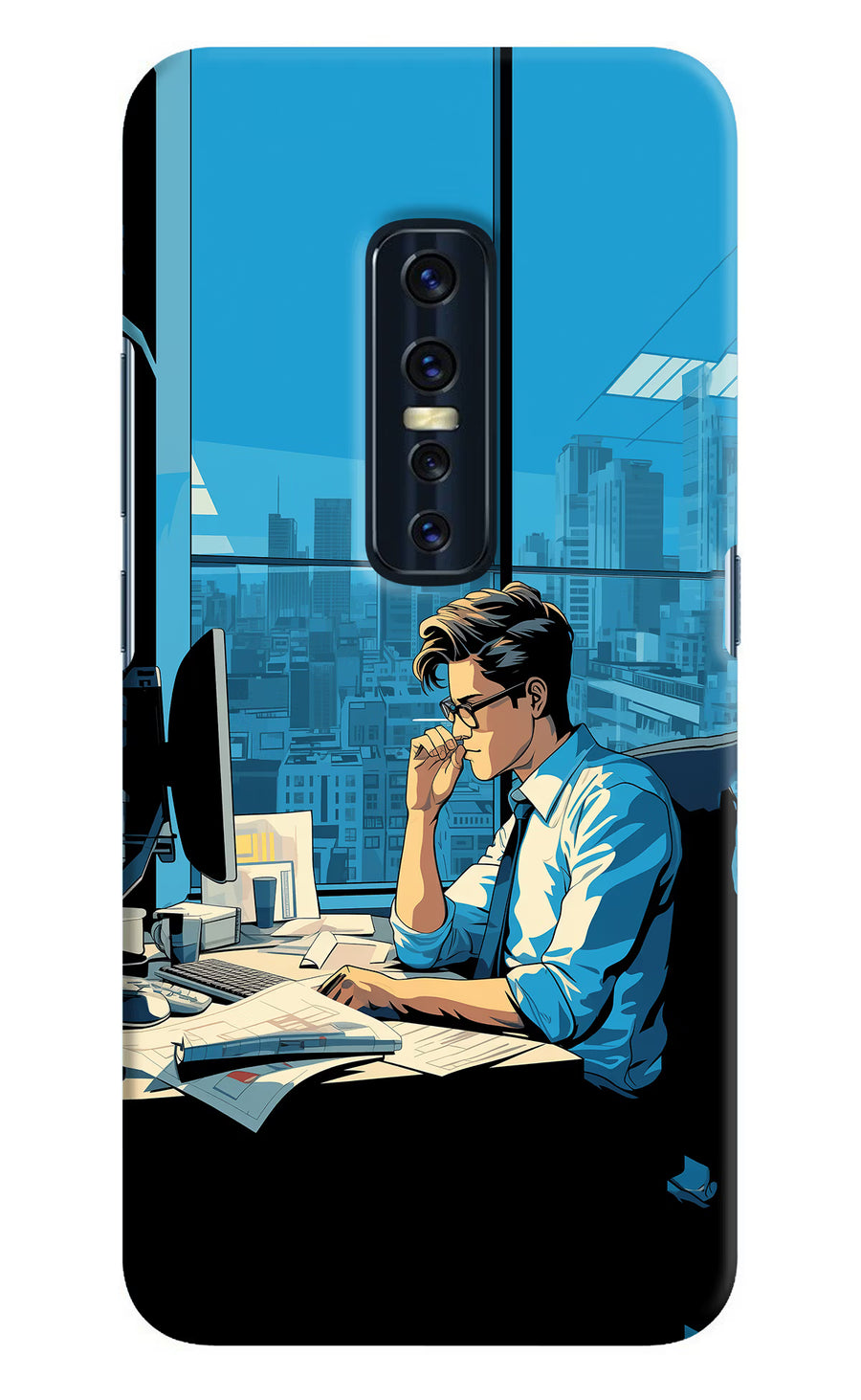 Focused Hustler (AI Generated) Vivo V17 Pro Back Cover, Hard case