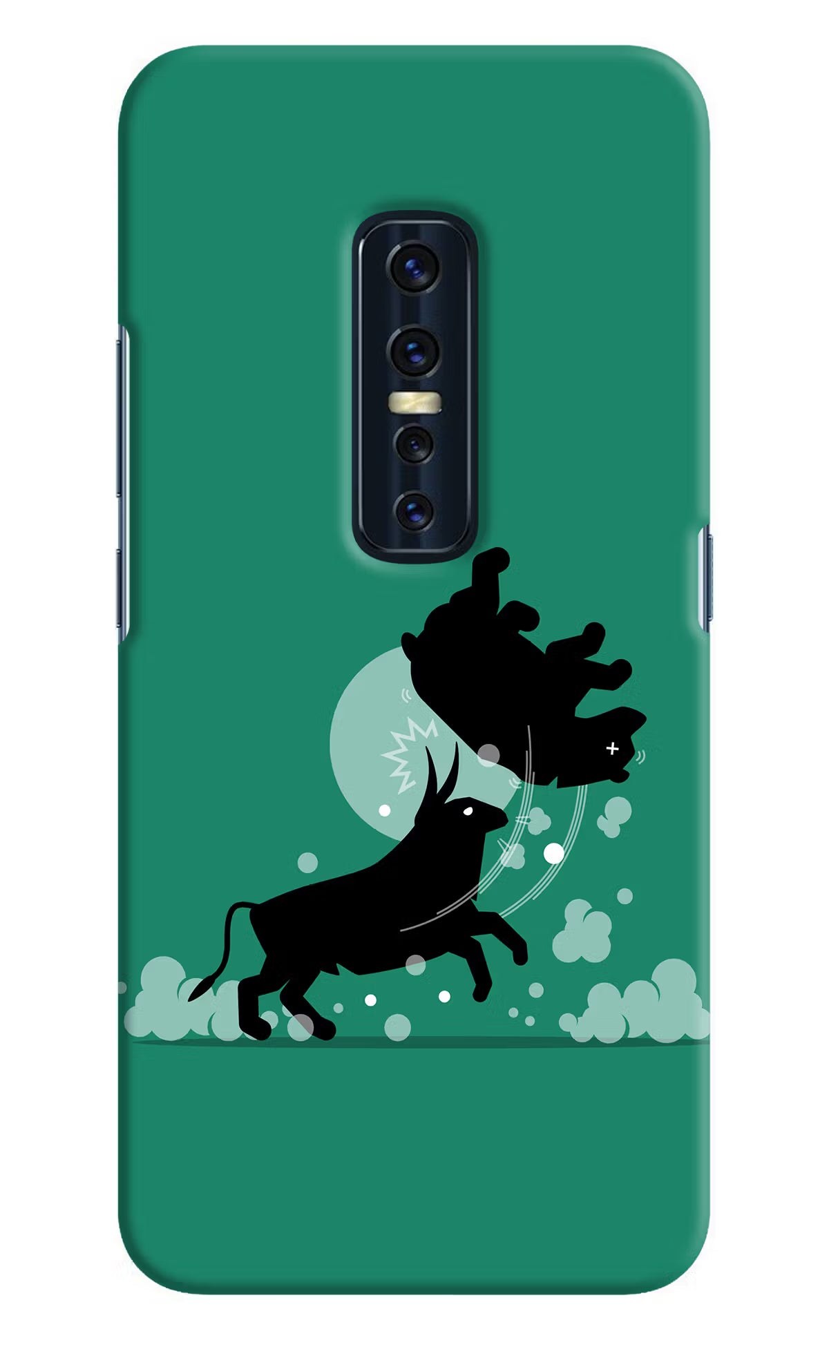 Bull Conqueror Vivo V17 Pro Hard Case Back Cover by Casekaro