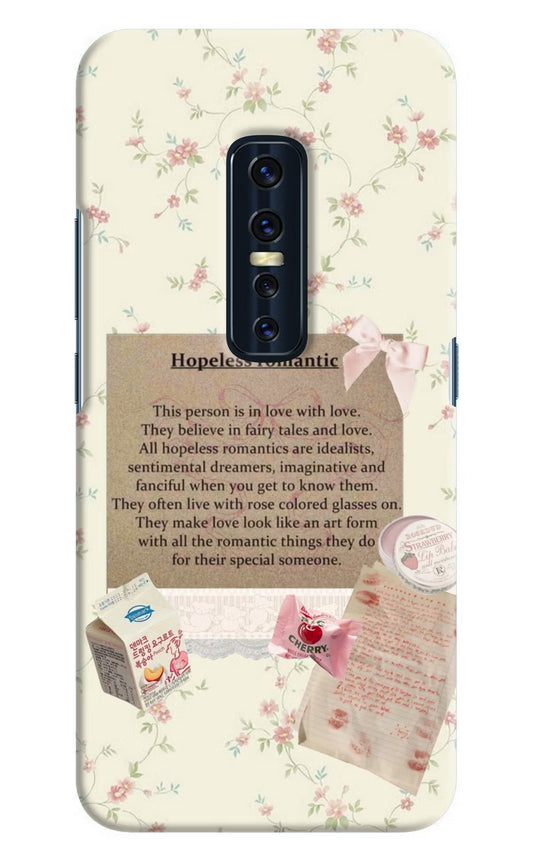 Hopeless Romantic Vivo V17 Pro Hard Case Back Cover by Casekaro