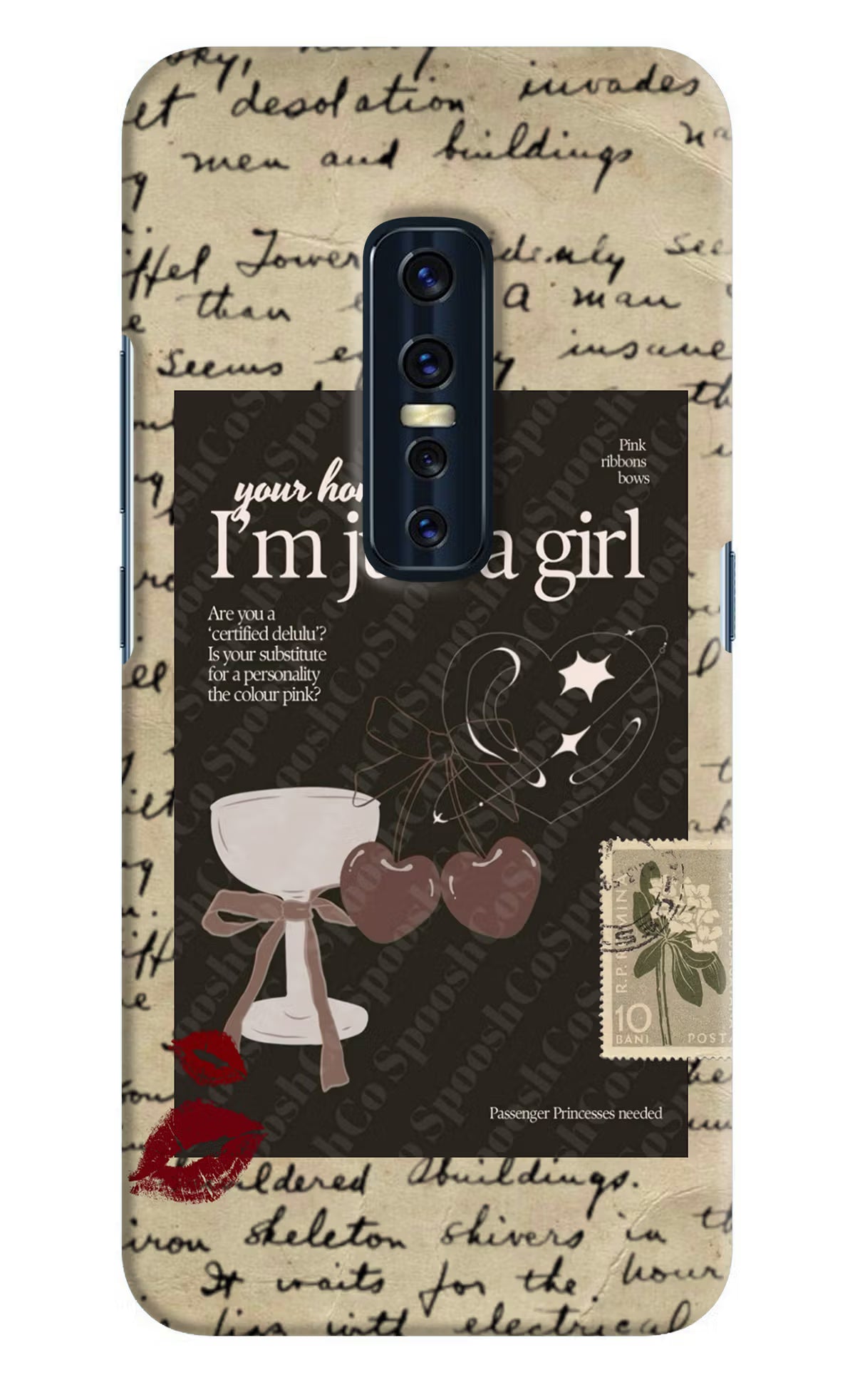 I am just a girl Vivo V17 Pro Hard Case Back Cover by Casekaro