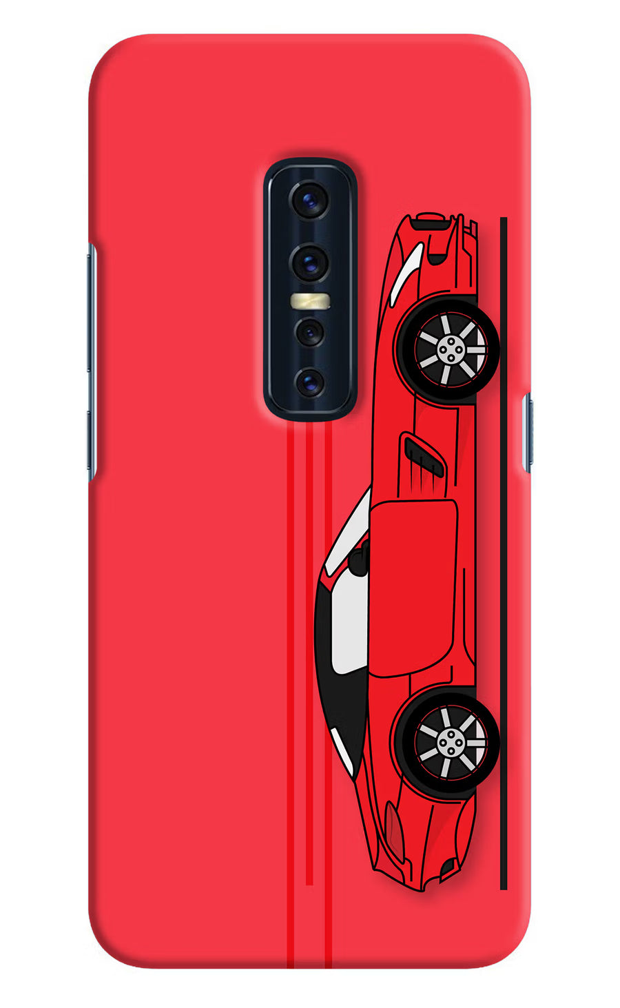 Red Velocity Vivo V17 Pro Back Cover, Hard case