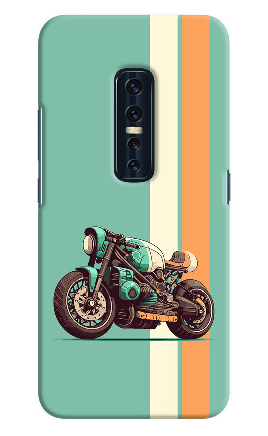Striped Moto Drift Vivo V17 Pro Hard Case Back Cover by Casekaro