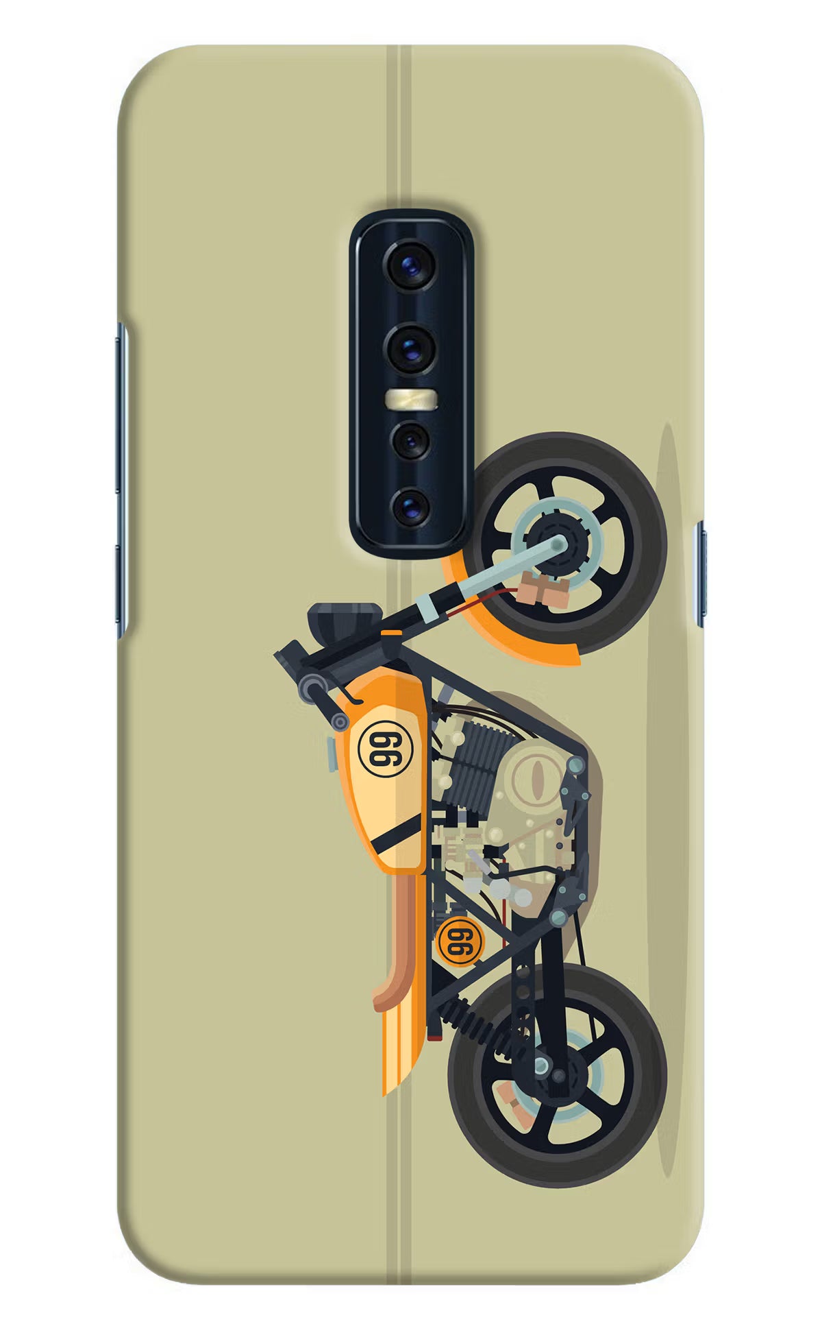 Vertical Speedster Vivo V17 Pro Hard Case Back Cover by Casekaro