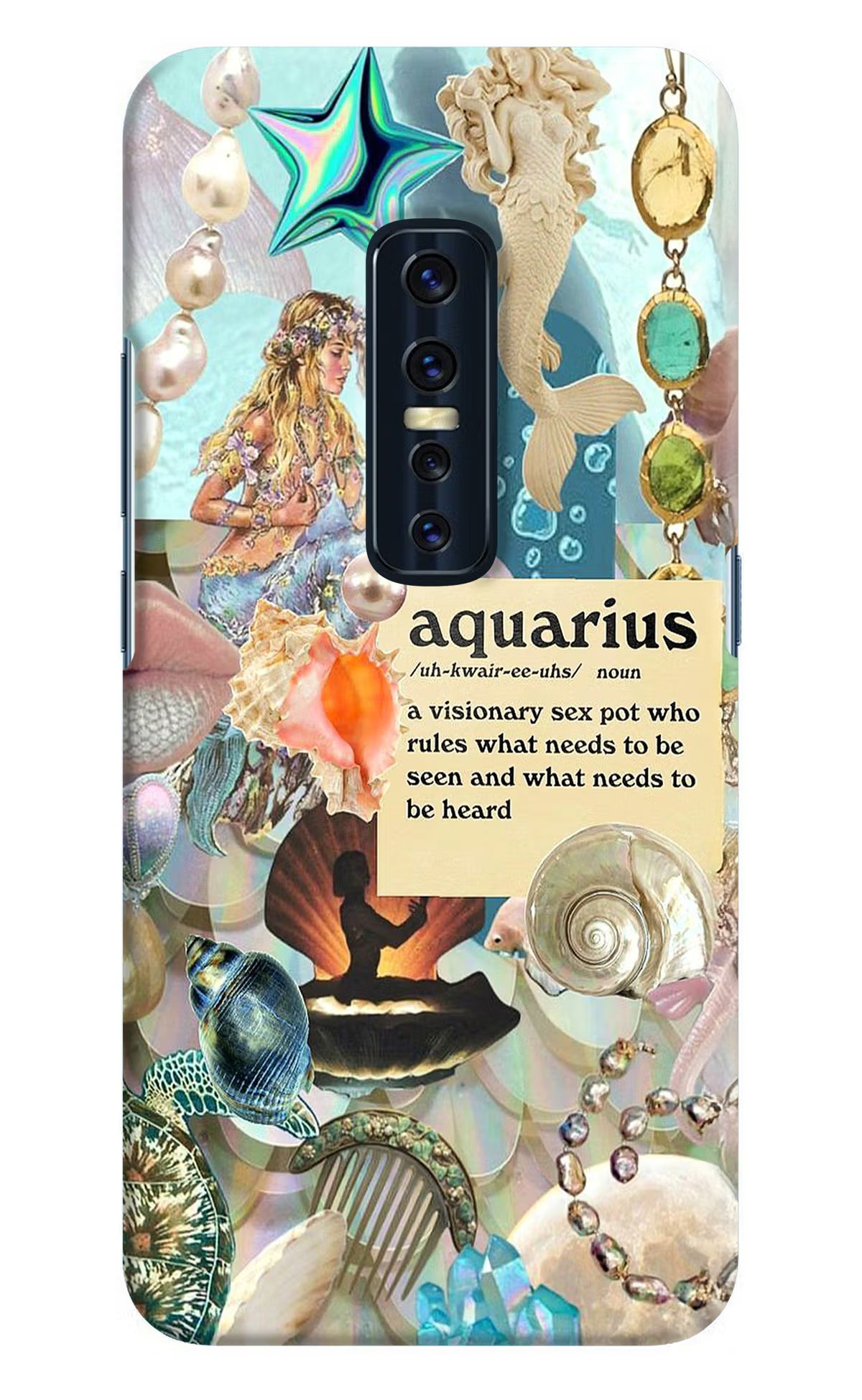 Aquarius Zodiac Vivo V17 Pro Hard Case Back Cover by Casekaro