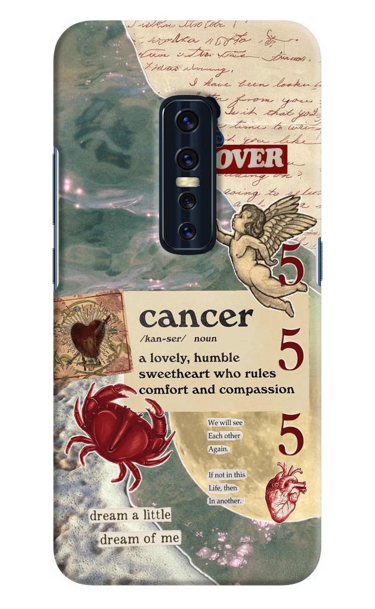 Cancer Zodiac Vivo V17 Pro Hard Case Back Cover by Casekaro