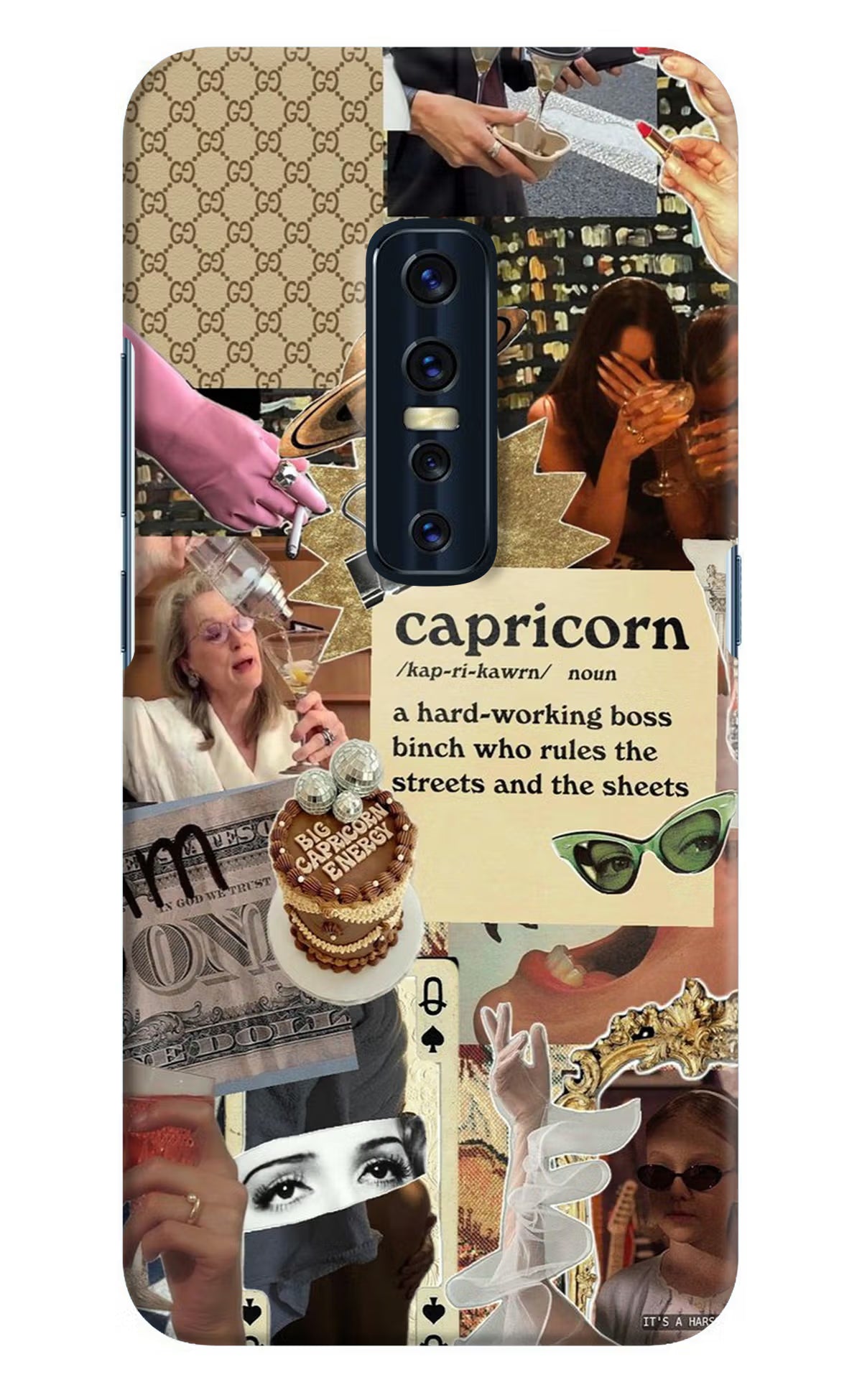 Capricorn Zodiac Vivo V17 Pro Hard Case Back Cover by Casekaro