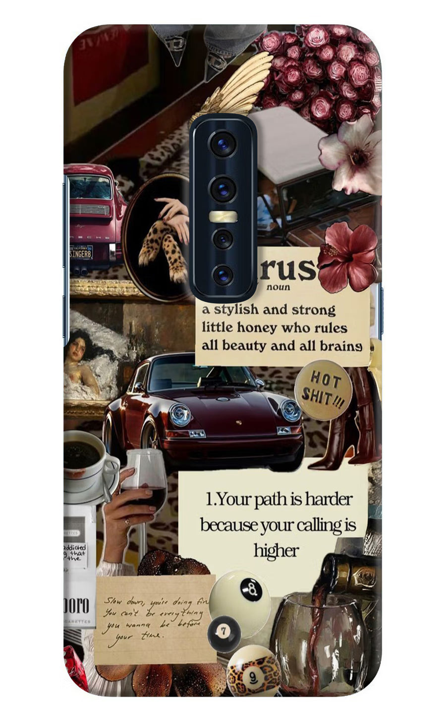 Taurus Zodiac Vivo V17 Pro Back Cover, Hard case