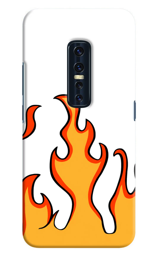 Fired Up – White Vivo V17 Pro Hard Case Back Cover by Casekaro