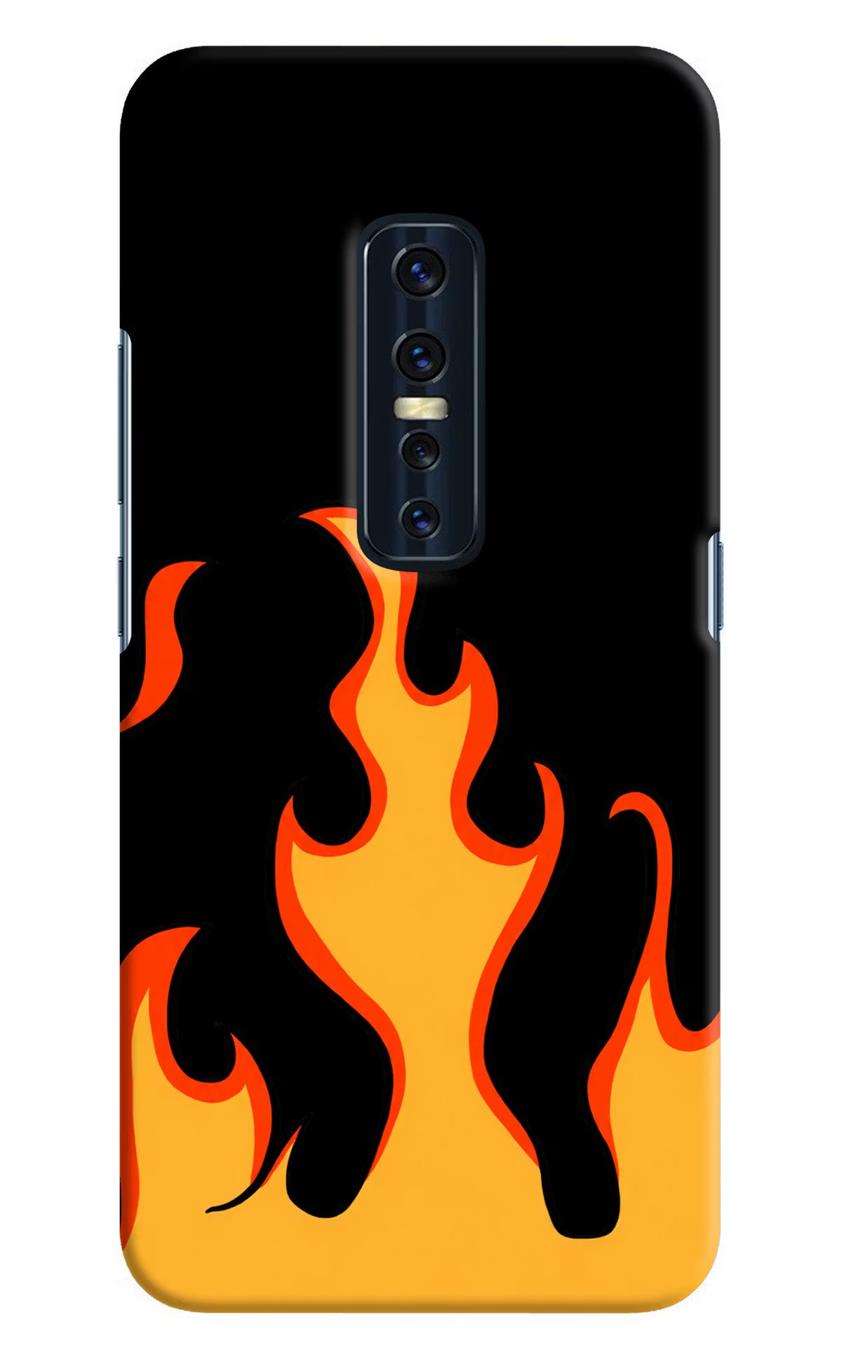 Fired Up – Black Vivo V17 Pro Hard Case Back Cover by Casekaro