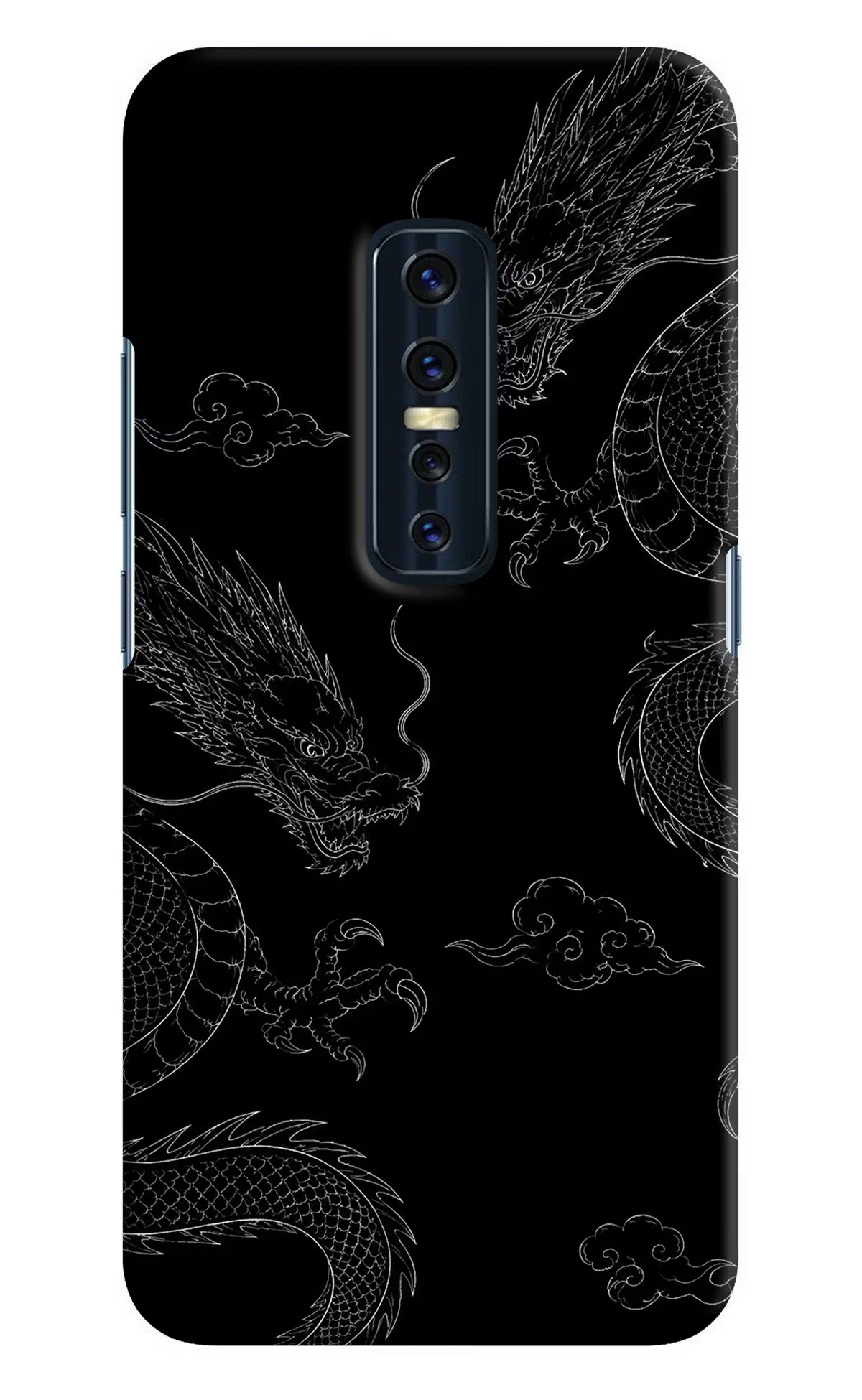 Twin Dragons Vivo V17 Pro Hard Case Back Cover by Casekaro