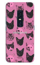 Pink Cats Vivo V17 Pro Hard Case Back Cover by Casekaro