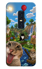 Minecraft Cat Chaos Vivo V17 Pro Hard Case Back Cover by Casekaro