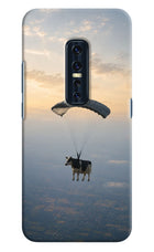 Skydiving Cow Vivo V17 Pro Hard Case Back Cover by Casekaro