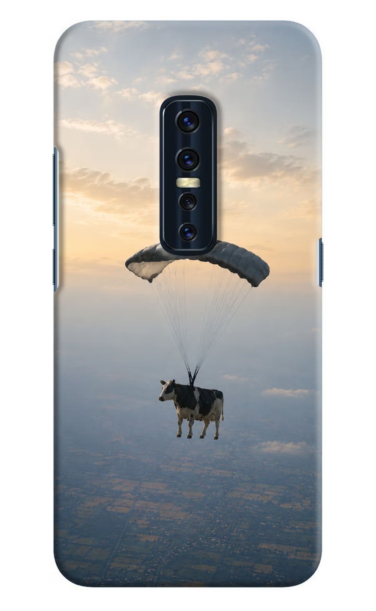 Skydiving Cow Vivo V17 Pro Back Cover