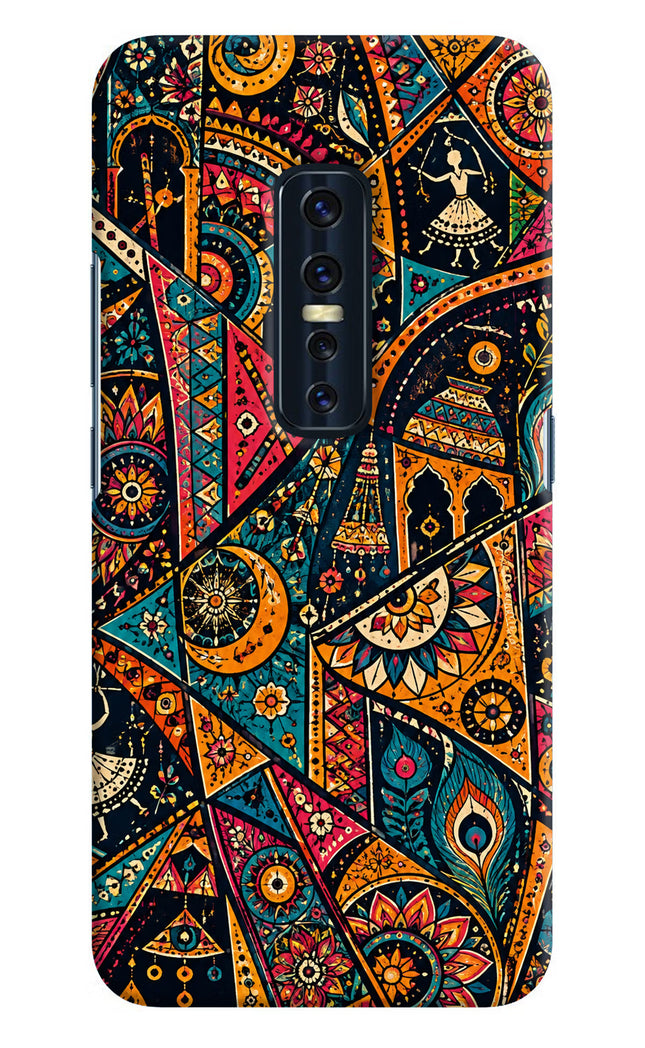 Folk Print Vivo V17 Pro Hard Case Back Cover by Casekaro