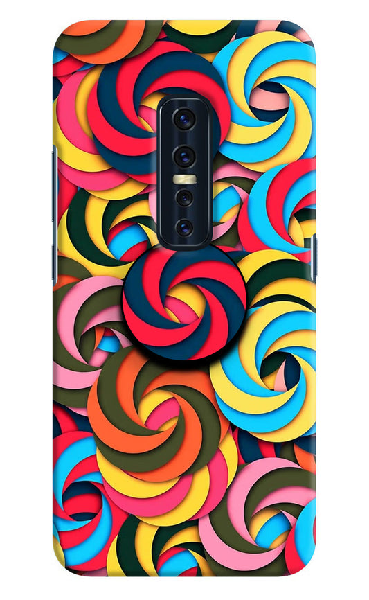 Spiral Pattern Vivo V17 Pro Pop Case by Casekaro