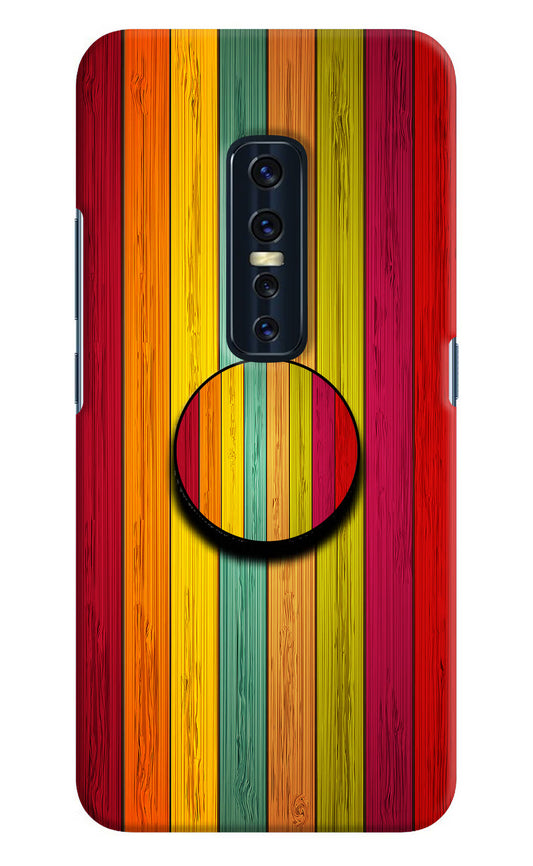 Multicolor Wooden Vivo V17 Pro Pop Case by Casekaro