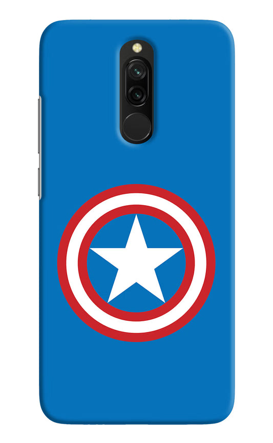 Captain America Logo Redmi 8 Hard Case Back Cover by Casekaro