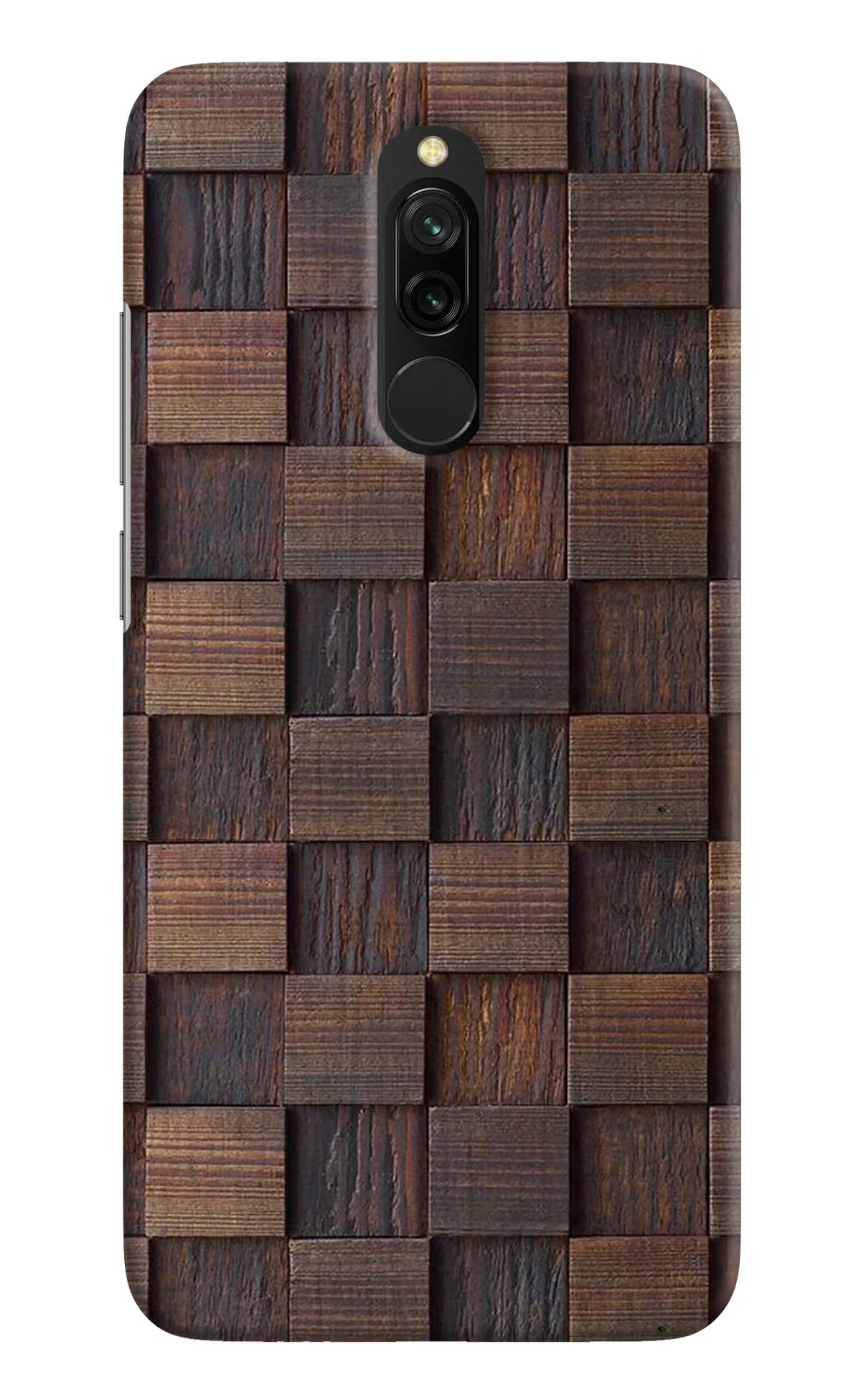 Wooden Cube Design Redmi 8 Hard Case Back Cover by Casekaro