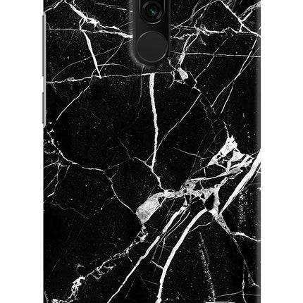 Black Marble Pattern Redmi 8 Hard Case Back Cover by Casekaro