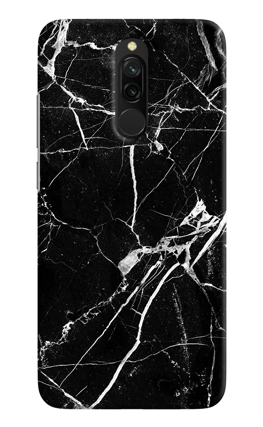 Black Marble Pattern Redmi 8 Back Cover, Hard case