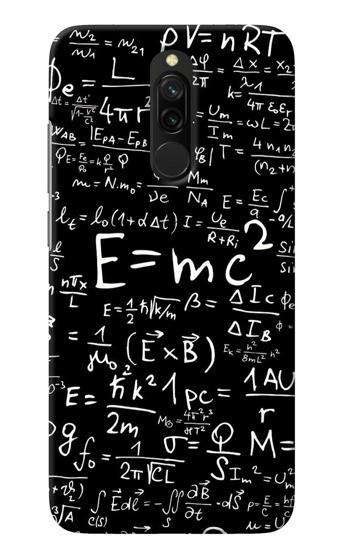 Physics Albert Einstein Formula Redmi 8 Back Cover